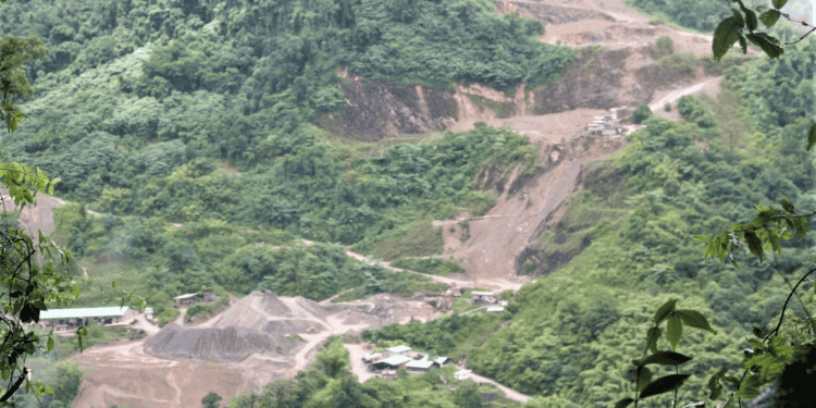 Quarry site in Guanapo, Arima